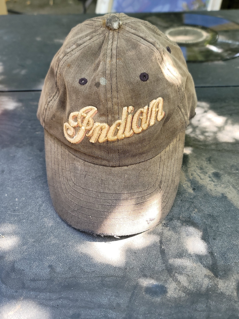 Indian Embroidered Brown Men's Baseball Cap